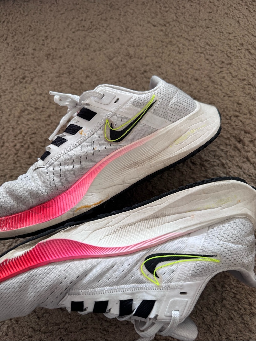 Nike Running Shoes White Pink DJ5401-100 Mens Size 10 Sneakers - Picture 6 of 8